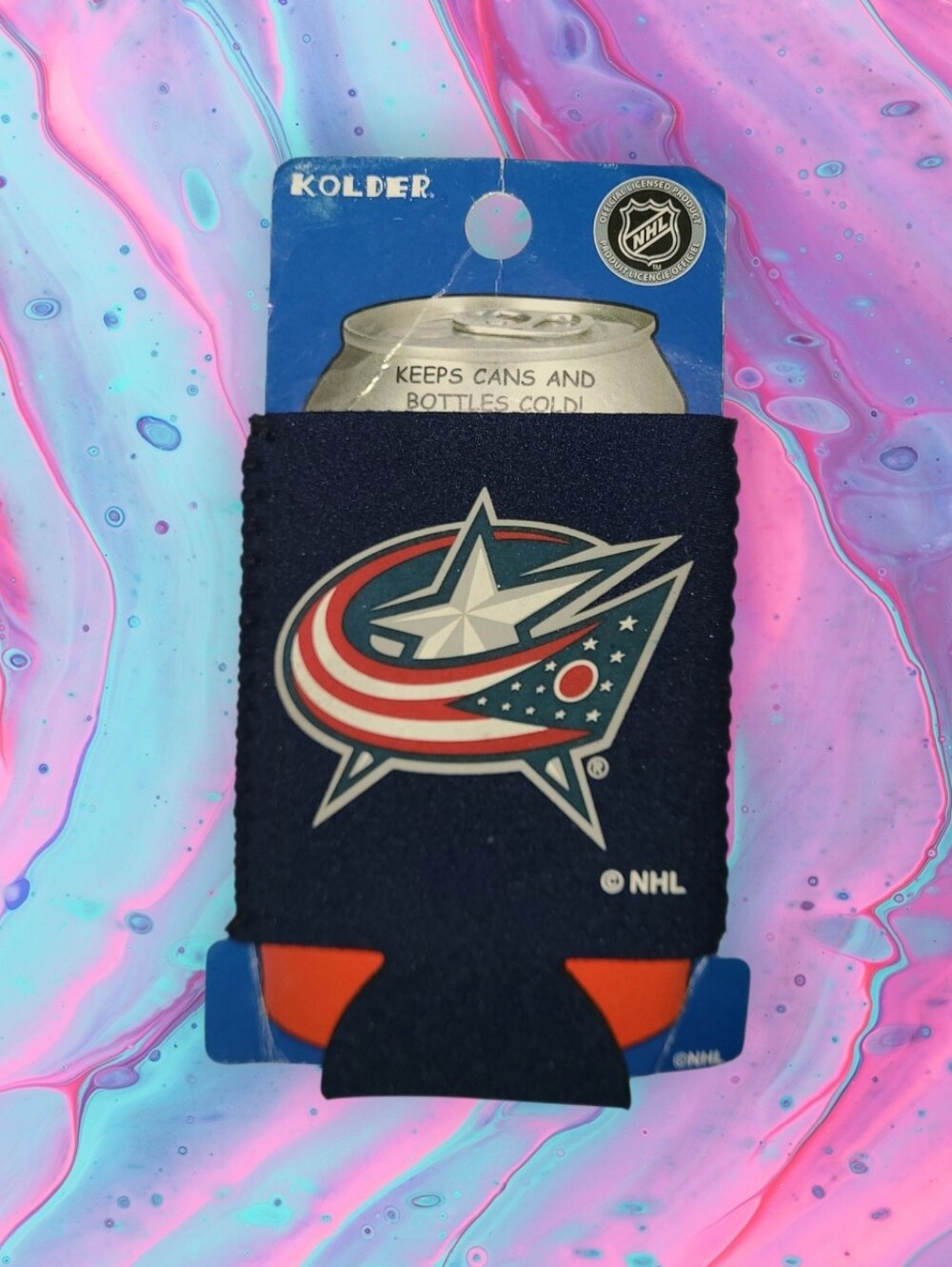 NHL Columbus Blue Jackets can coozie